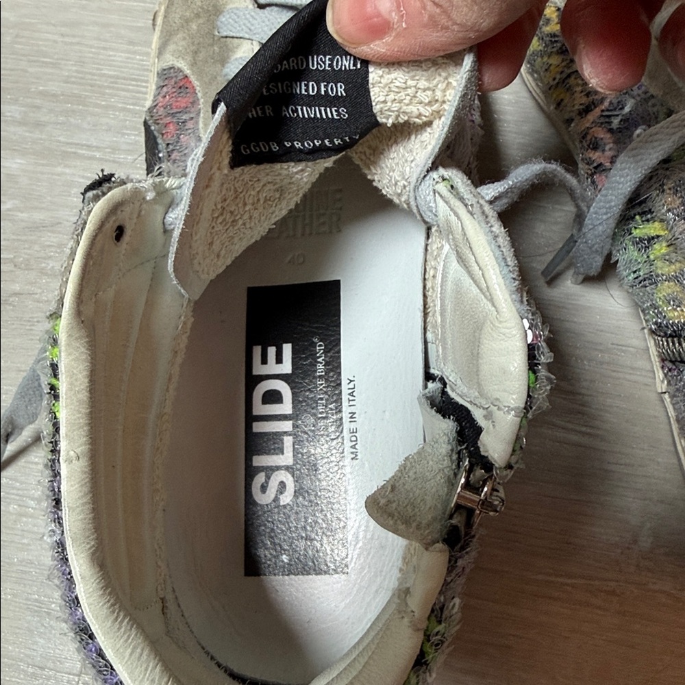 Golden Goose slide rainbow high top sneakers size 40 - Picture 9 of 14